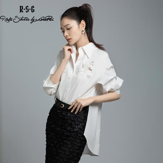 郭培成衣品牌【“药”爱自己】半透明薄纱组合原创中草药图纹刺绣 商品图3