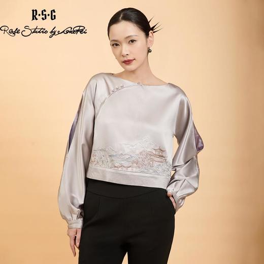 东方境X郭培联名系列：轻高定亭台楼阁刺绣短上衣 商品图0