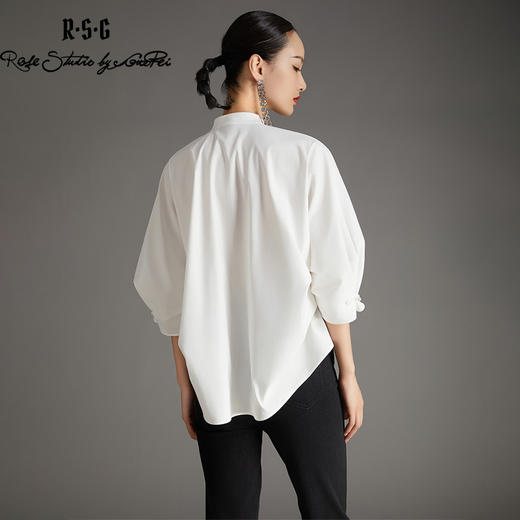 RSG2023甜美风新中式立领刺绣手工盘扣衬衫 商品图4