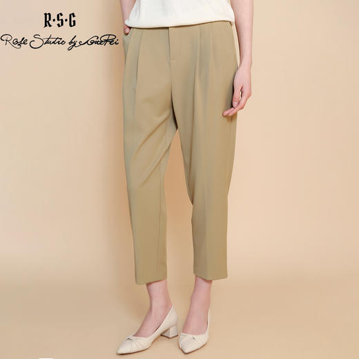 RSG郭培成衣品牌夏新款宽松廓形百搭双兜休闲直筒通勤九分裤 商品图2