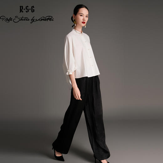 RSG2023郭培成衣品牌丝滑垂感直筒长裤 商品图2