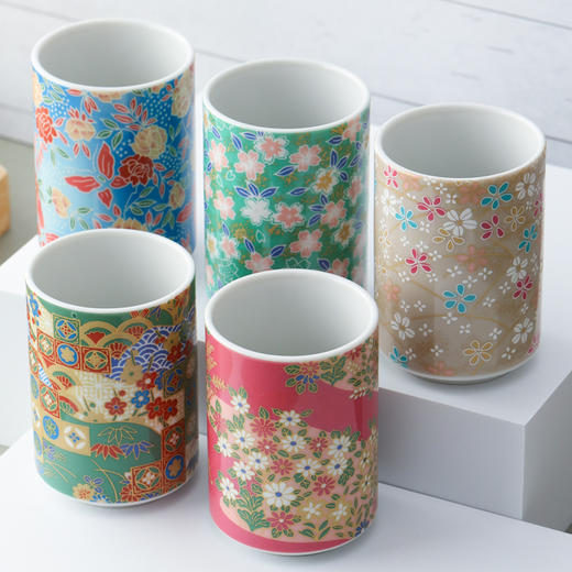 日本进口西庵窑京友禅茶杯套装 商品图2