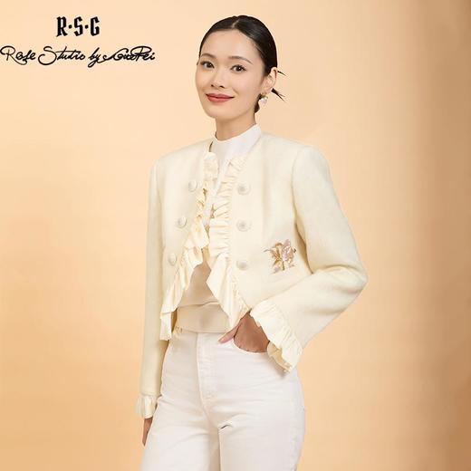 郭培成衣品牌精品系列浪漫荷叶边刺绣外套 商品图4