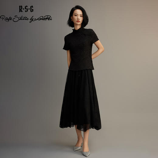 R.S.G精品系列新款夏装蕾丝裙新中式米白色改良国风半身裙 商品图4