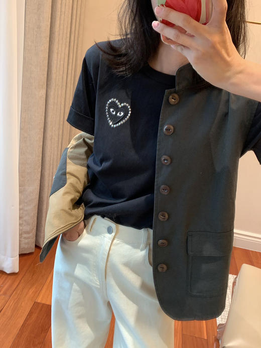 32-2 现货秒发 极限特惠 25SS 钻版 爱心 川久基础款 圆领短袖T恤 商品图2