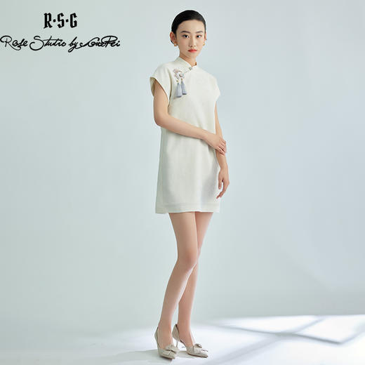 郭培成衣品牌精品系列国风手工镶片改良旗袍 商品图2