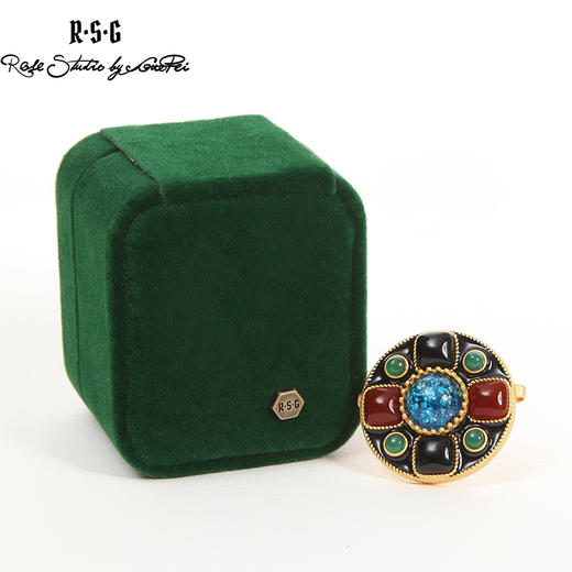 R.S.G精品系列设计师款铜质镀金玛瑙轻奢胸针饰品郭培（限量版） 商品图4