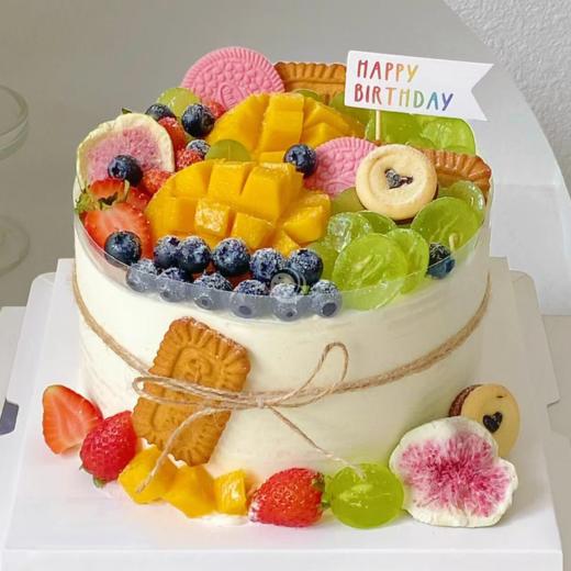 『缤纷果园』小清新水果满满生日蛋糕 商品图0