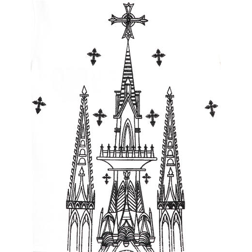 RSG郭培成衣品牌原创水钻镶饰oversize建筑设计夏季新款T恤 商品图3