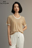 R.S.G精品系列短袖薄款针织衫女装撞色圆领高级感宽松t恤上衣 商品缩略图5