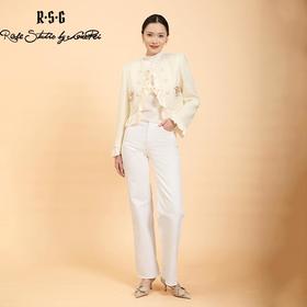 郭培成衣品牌精品系列浪漫荷叶边刺绣外套