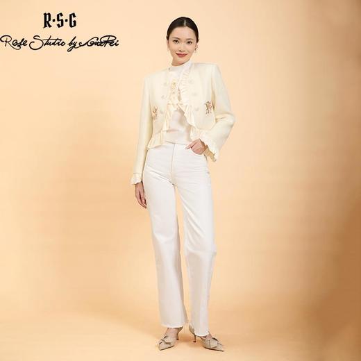 郭培成衣品牌精品系列浪漫荷叶边刺绣外套 商品图0