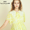 RSG郭培成衣品牌原创设计蕾丝印花女士连衣裙短袖黄色夏季 商品缩略图2