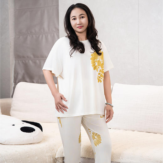 【88元1套】春夏女士女士七分裤短袖套头套装-6251219 商品图2