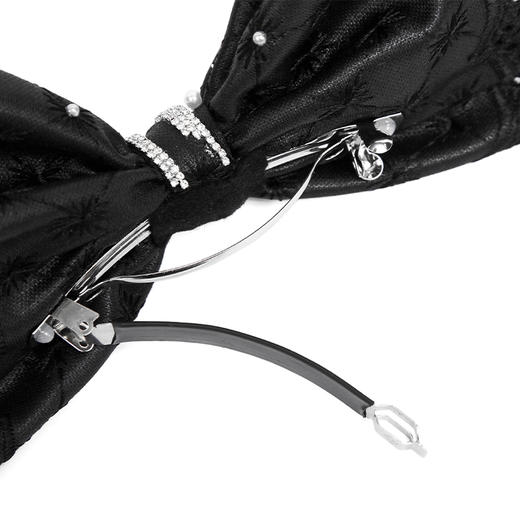 RSG郭培成衣品牌原创点钻蝴蝶结装饰镂空刺绣发饰大号发夹 商品图3