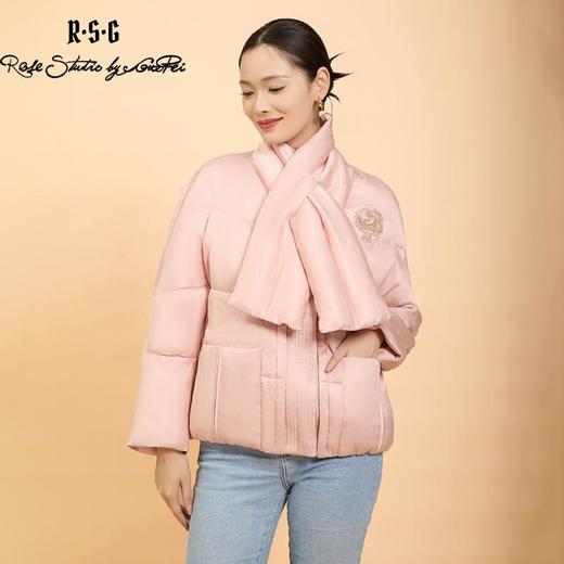 郭培成衣品牌精品系列暖意“绒绒”系列祥凤刺绣围巾绒服 商品图2