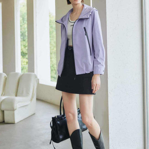 顺丰包邮21046洛诗琳2025春季新款轻户外插肩袖冲锋衣外套女135 商品图1