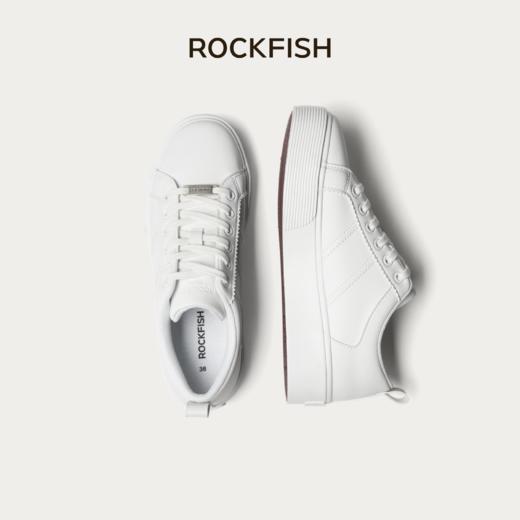 Rockfish 英国772松糕厚底板鞋不怕湿增高小白鞋运动休闲鞋 商品图1