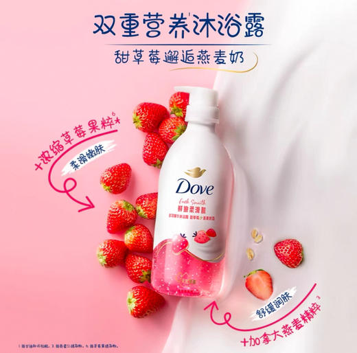 多芬精华沐浴露甜草莓燕麦奶香味430g 商品图0
