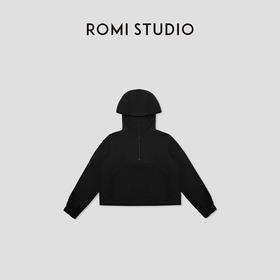 ROMI STUDIO【高定系列】 秋冬美式机能风套头连帽长袖 W3064