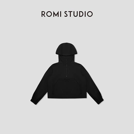 ROMI STUDIO【高定系列】 秋冬美式机能风套头连帽长袖 W3064 商品图0