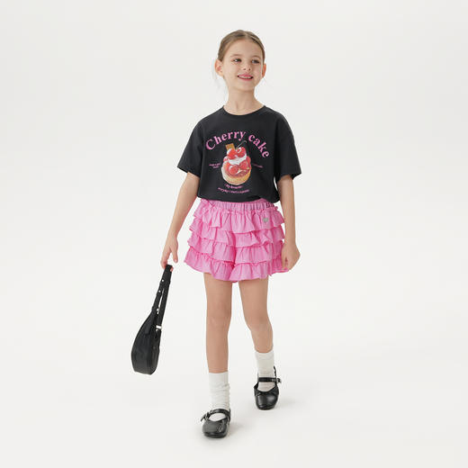 【凉感】马克珍妮女童趣味面包短袖T恤 儿童上衣夏装新款550685 商品图1