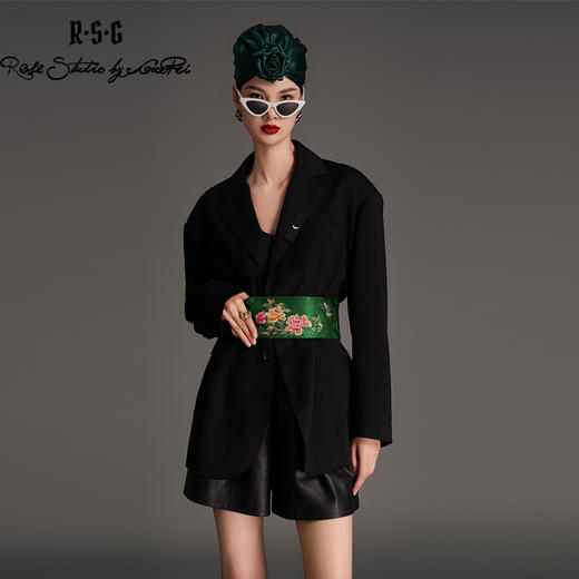 RSG2023郭培成衣品牌国风复古刺绣宽腰封 商品图1