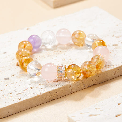 【美人精选】乘风2025✖️ISME【爱情美满多财多福】黄水晶多宝手串小众轻奢高级感转运珠手链女款 商品图2