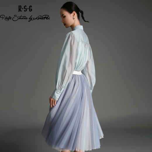 RSG郭培成衣品牌原创设计领口金银花草刺绣欧根纱上衣女 商品图2