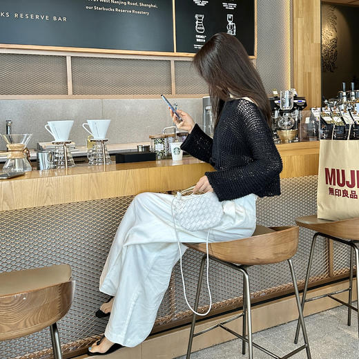 ROMI STUDIO“法式优雅”气质高腰阔腿垂坠感休闲藏蓝色西裤K3256-1 商品图3