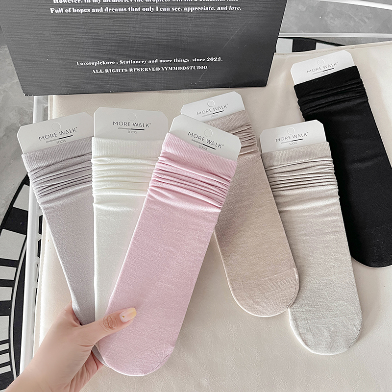 【1双装】女士超薄平板凉感蛋白堆堆袜夏季薄款袜子【6双6折  2512207】