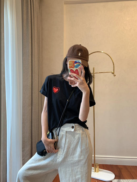 32-2 现货秒发 极限特惠 25SS 钻版 爱心 川久基础款 圆领短袖T恤 商品图11