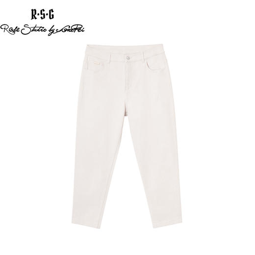 RSG郭培成衣品牌夏新款金标装饰纯色休闲百搭直筒九分裤长裤 商品图4
