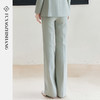 FUYAO扶摇 2025春款气质西装裤高级感绿色通勤职业裤子抗皱微喇裤 商品缩略图4