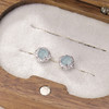【宛凝】S925纯银蓝水翡翠圆珠耳钉【CW-ED03821】 商品缩略图1