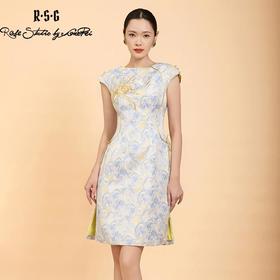 东方境X郭培联名系列：轻高定麦穗刺绣新中式旗袍礼服