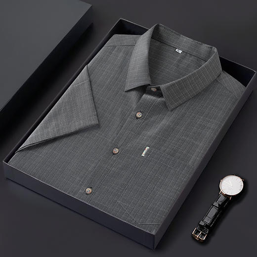 【DB】大依优型大码夏装多色短袖衬衫新款宽松免烫透气大码透气上衣半袖男士衬衣 商品图9