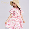 笛莎千与2025夏季新款女童气质甜美印花棉布短袖连衣裙 商品缩略图3