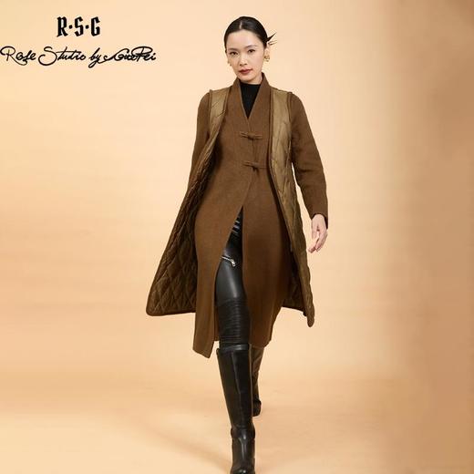 郭培成衣品牌精品系列新中式老钱风偏襟羽绒大衣 商品图1