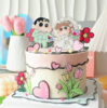 蜡笔小新求婚订婚蛋糕 商品缩略图0