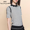 RSG郭培成衣品牌2023夏季新款装饰条纹小香风针织圆领T恤上衣 商品缩略图2
