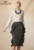 RSG郭培成衣品牌原创设计粗花呢双开衩荷叶边半身包臀裙 商品缩略图5