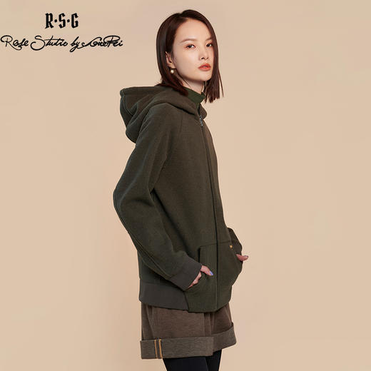 RSG郭培成衣品牌雪豹刺绣简约休闲上衣连帽开衫卫衣国风女装 商品图1