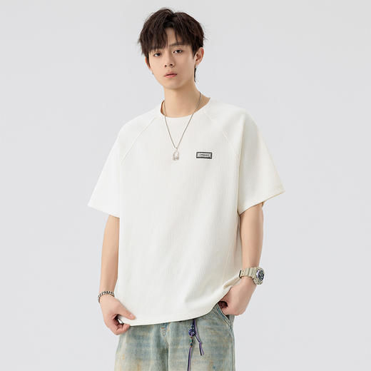 【DSL】大依优型大码圆领短袖T恤夏季加肥加大肥佬休闲宽松透气弹力男装上衣潮款 商品图4