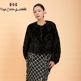 郭培成衣品牌精品系列新中式老钱风羊羔毛皮草外套