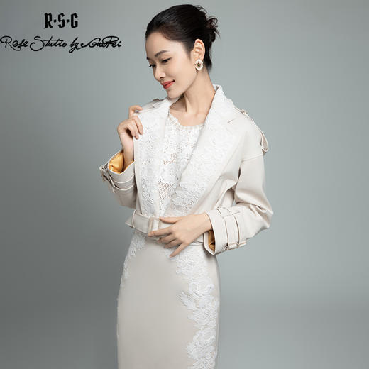 郭培成衣品牌【“药”爱自己】花朵纹样镂空蕾丝短夹克套装 商品图1