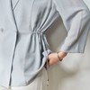【高货sh】全新升级【铂金会员220/天猫289/差价69】(12259) 洛诗琳25春夏蓝色抽绳收腰简约垂感透气轻薄天丝通勤外套 商品缩略图2