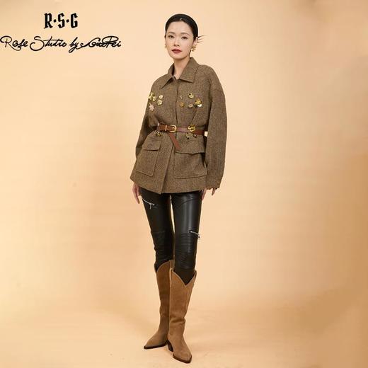 郭培成衣品牌精品系列千金风钉花羊毛外套 商品图3