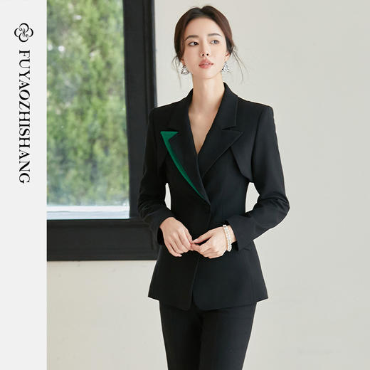 FUYAO扶摇 新中式西装外套女2025新款女装职场大女主气质工作服春 商品图0