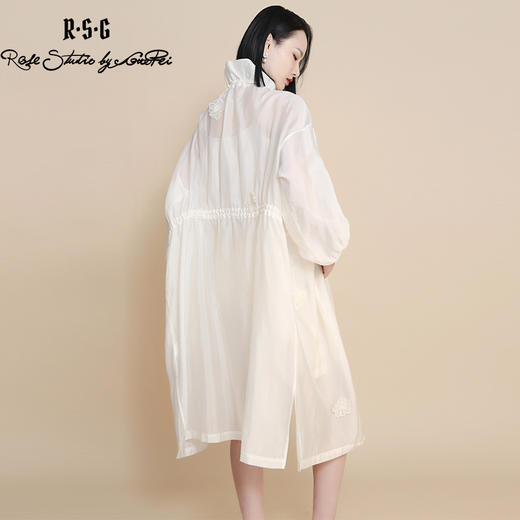 RSG防晒款开衫连衣裙 春夏季微透长款设计感优雅气质纱裙 商品图2